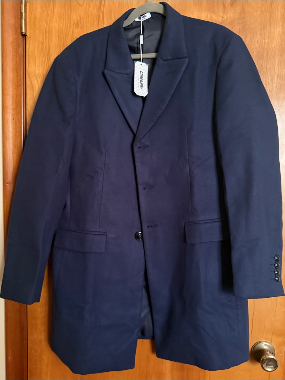 Navy Single-Breasted Men's Blazer
